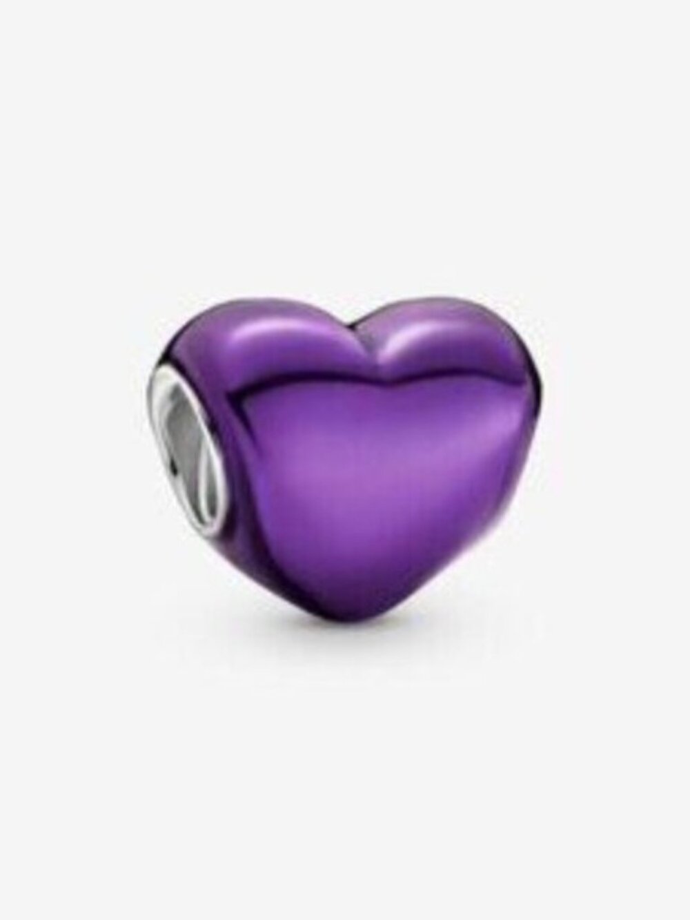Pandora Metallic Purple Heart Charm